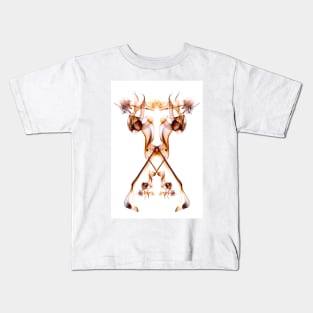 Unique and organic Smoke Art Abstract design A cow breathing out another cow? Kids T-Shirt